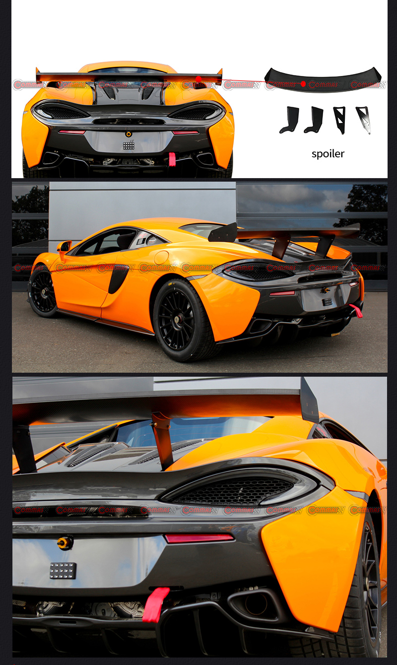 spoiler traseiro mclaren 540c estilo gt4