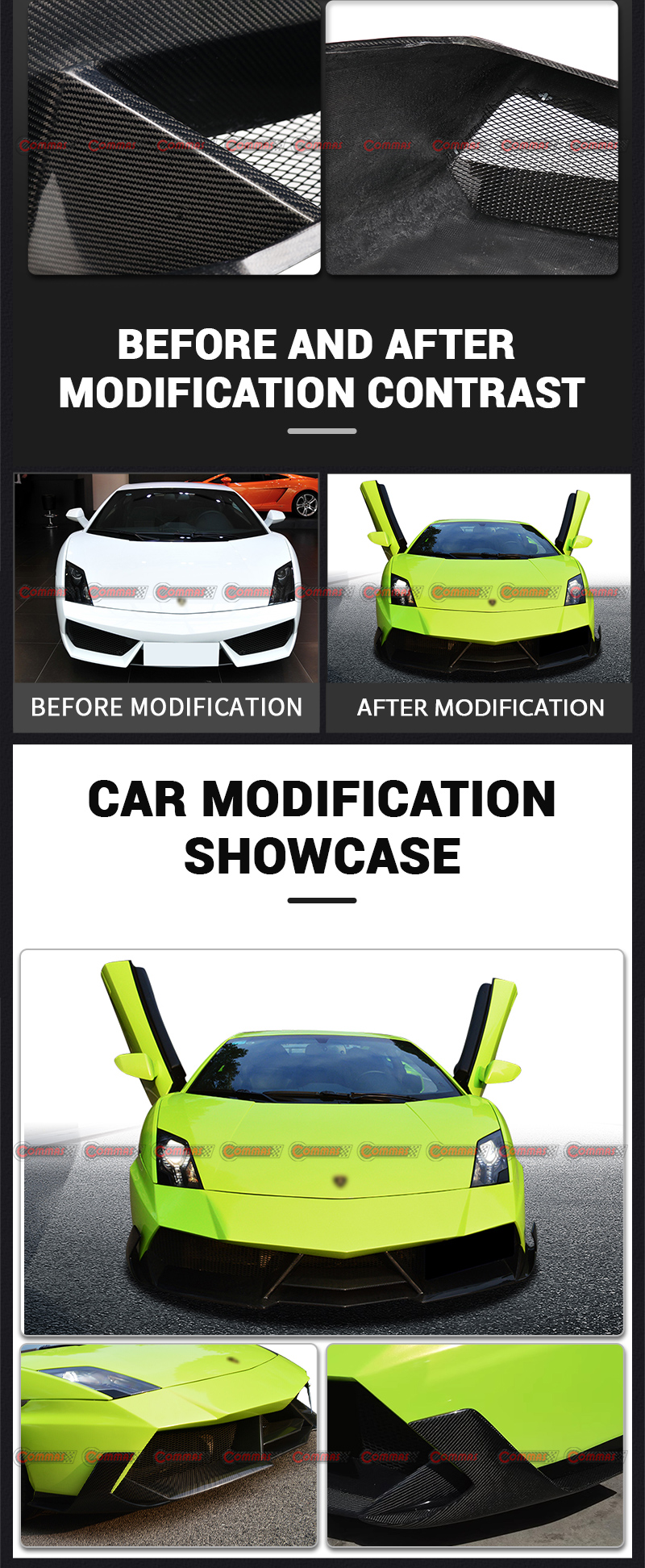 kit de carroceria estilo lambroghini gallardo darwinpro