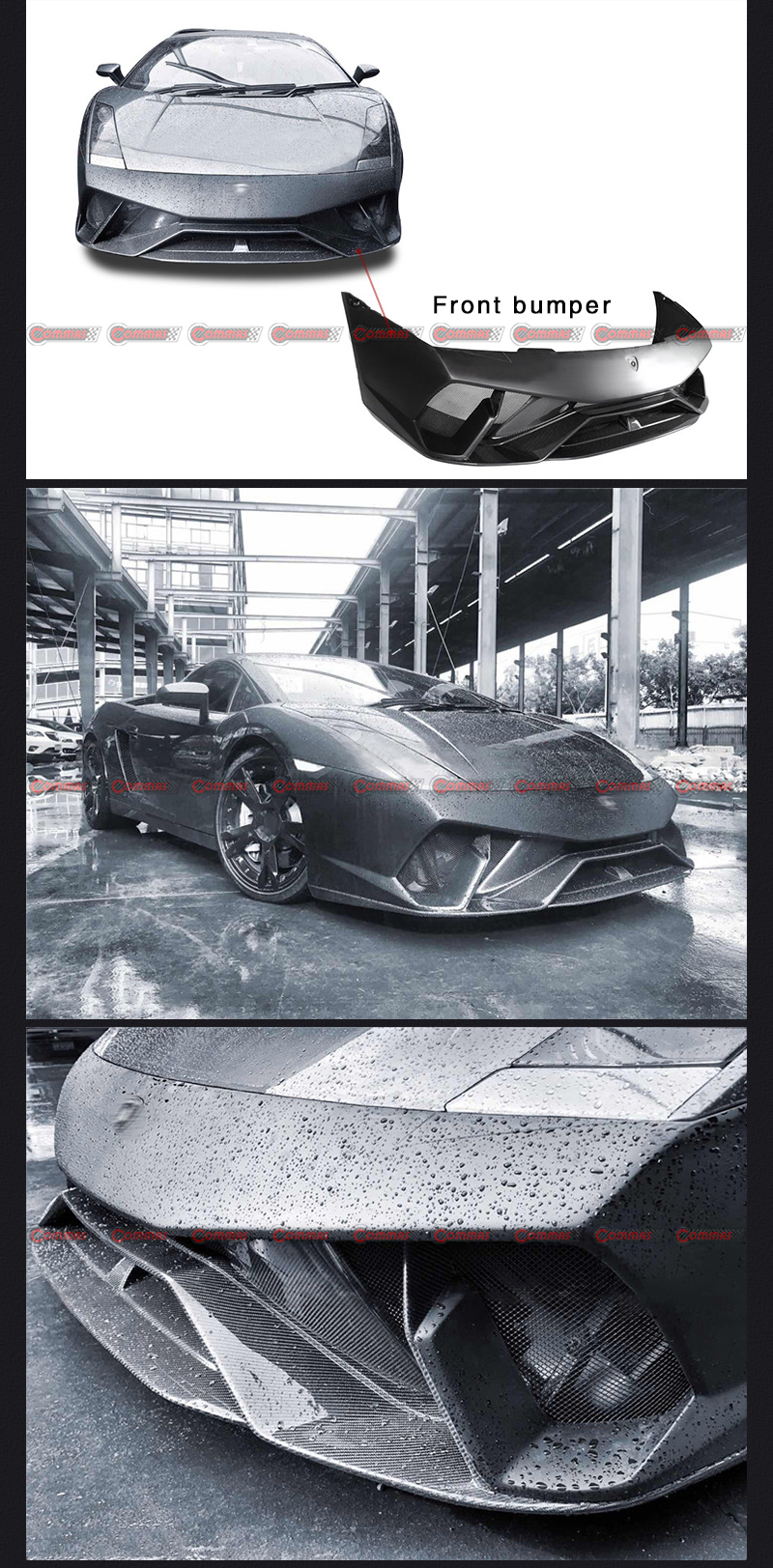 p&aacute;ra-choque dianteiro lambroghini gallardo de desempenho