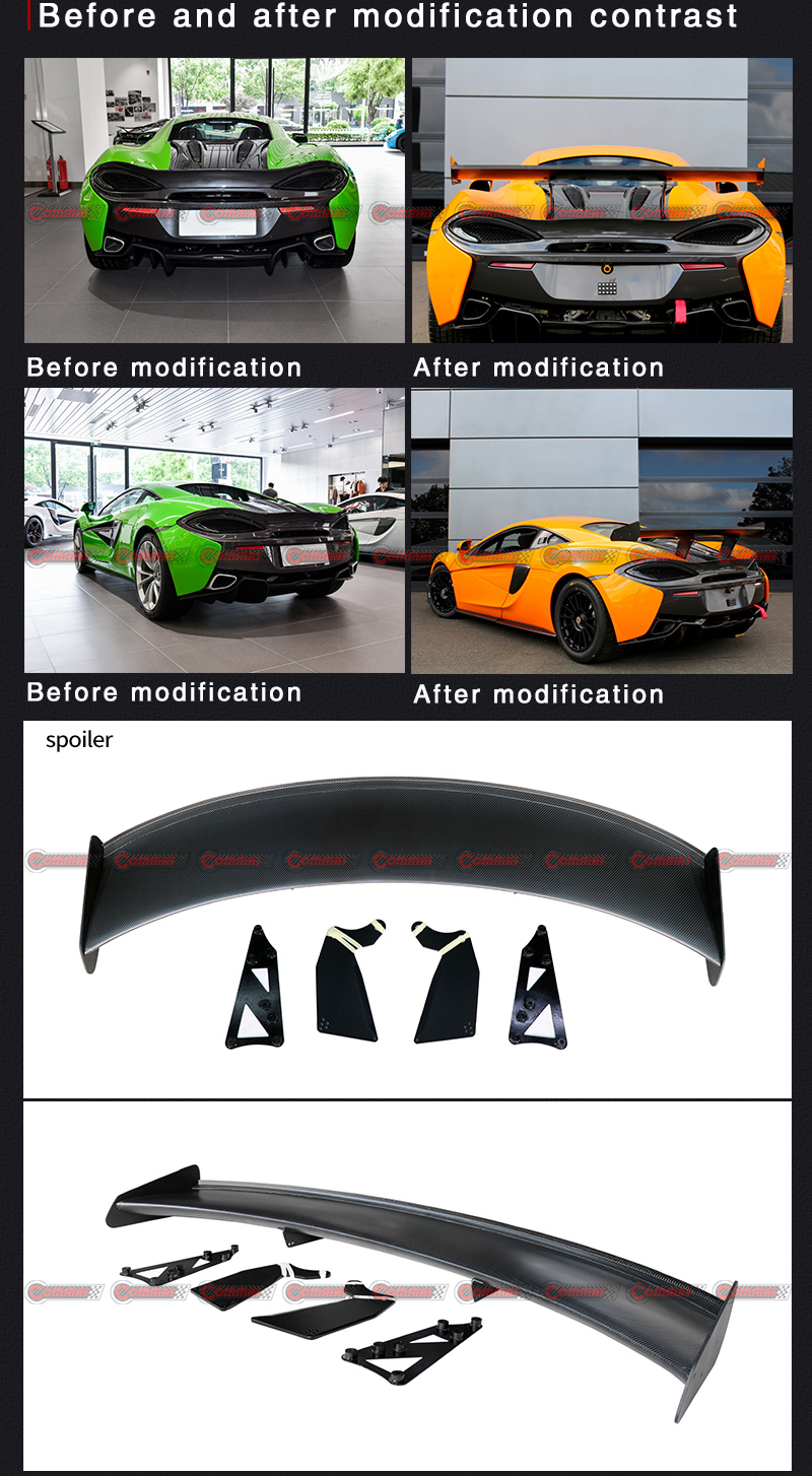 asa traseira mclaren 540c estilo gt4