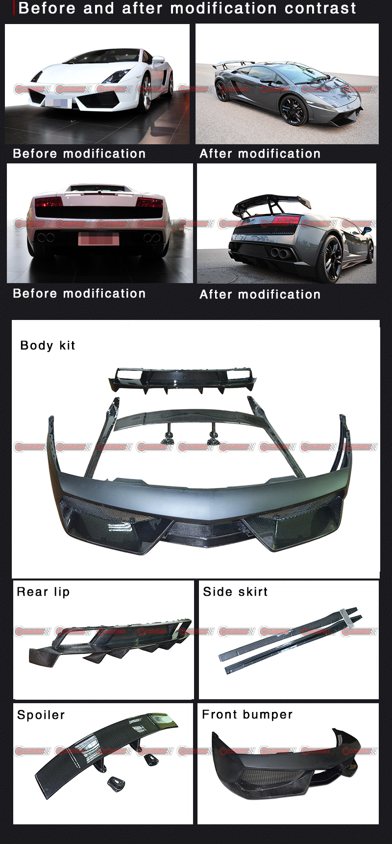 kit de carroceria lambroghini gallardo dmc