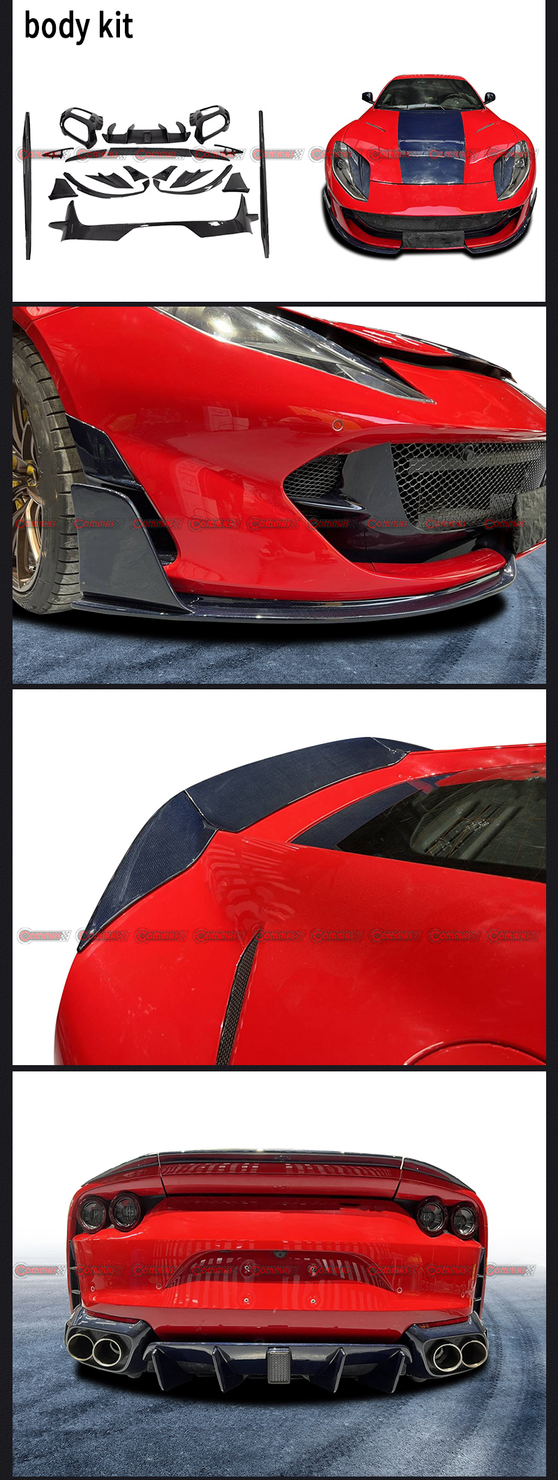 Kit de carroceria pequena Ferrari 812 Mansory 