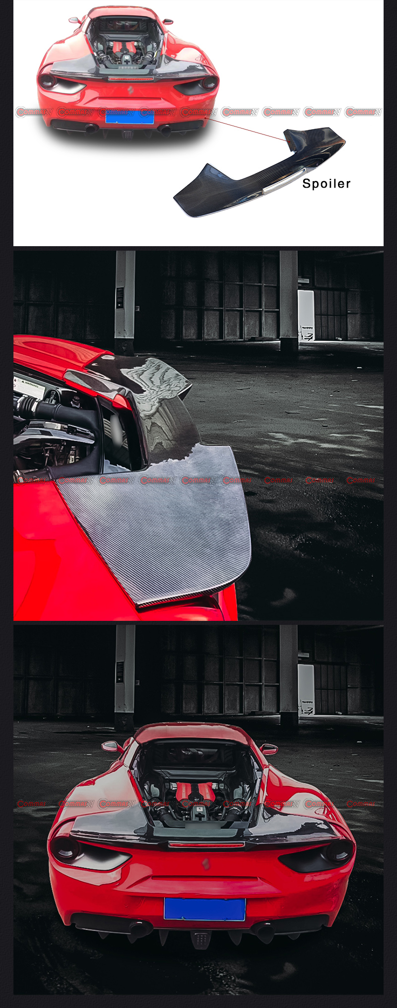 spoiler traseiro ferrari 488 misha