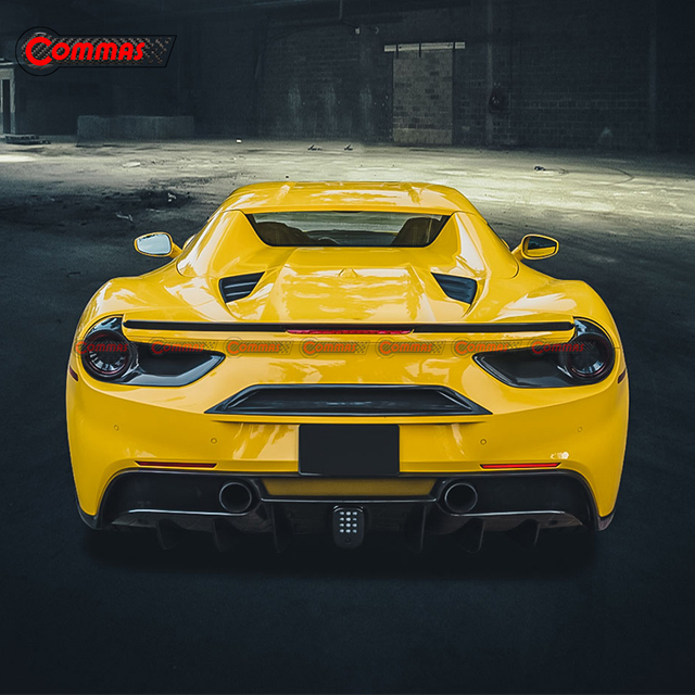 CSS Spoiler traseiro de fibra de carbono estilo para Ferrari 488