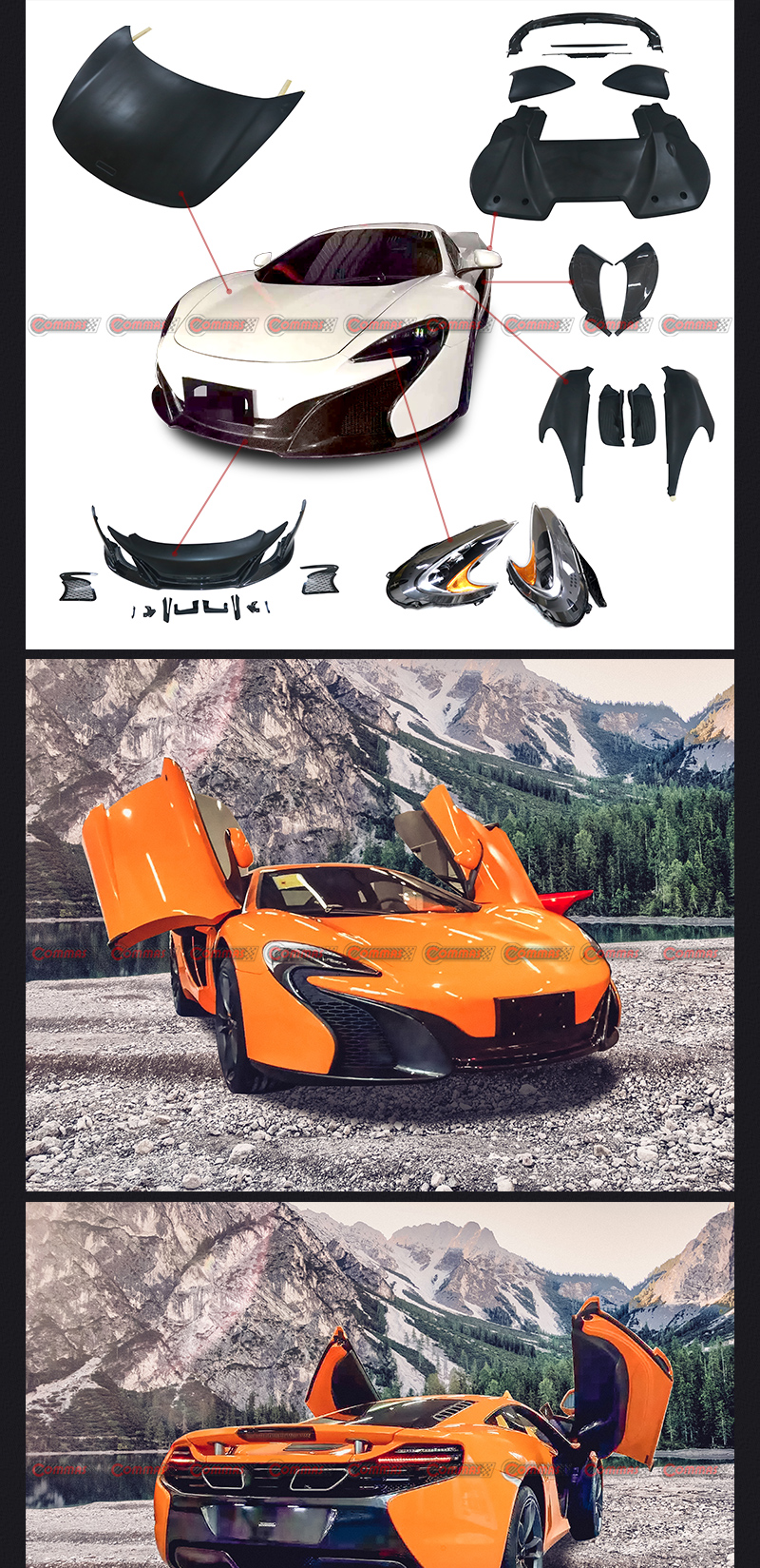 kit de carroceria mclaren mp4 upgrade 650s