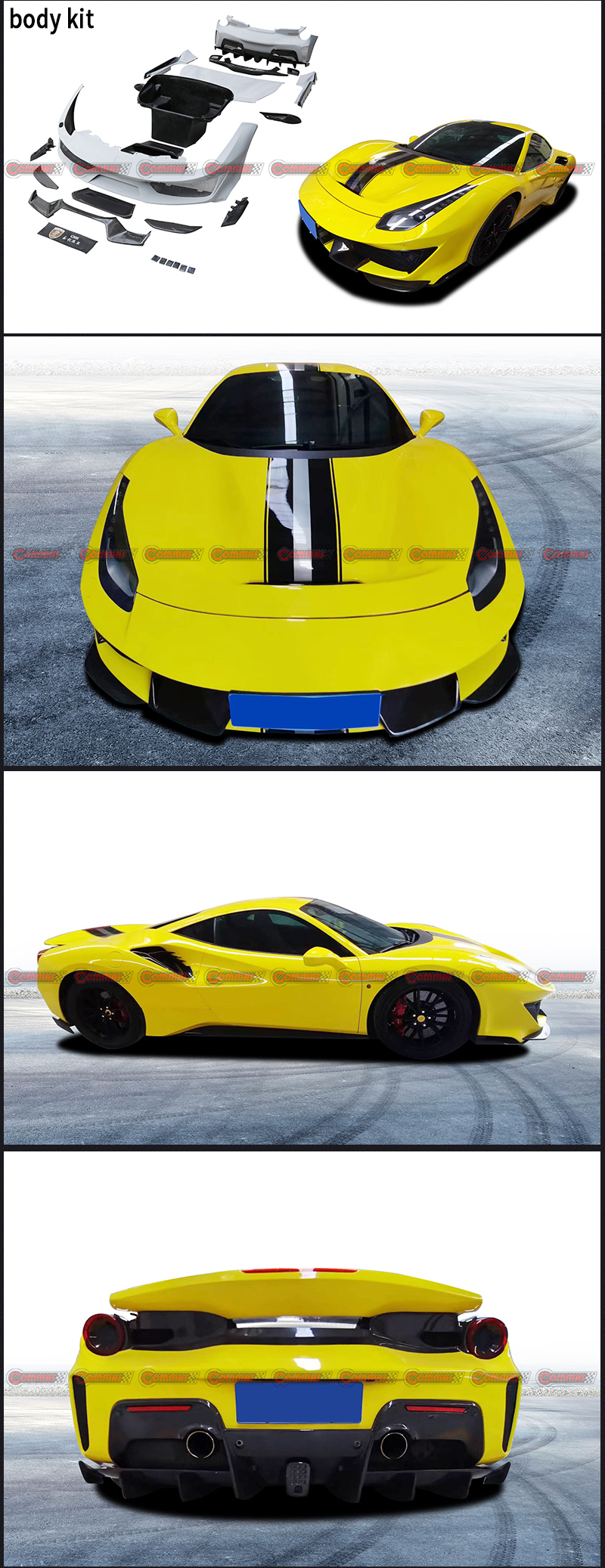 kit de carroceria pista f488