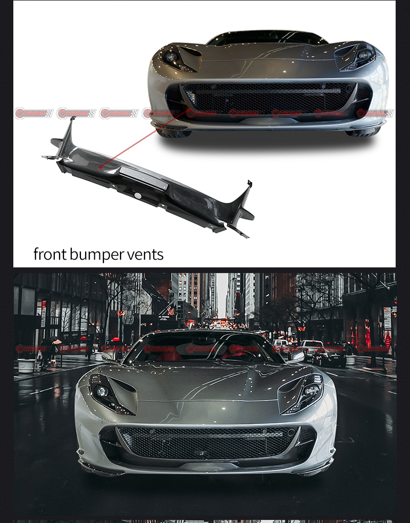 Ventila&ccedil;&atilde;o do p&aacute;ra-choque dianteiro para Ferrari 812