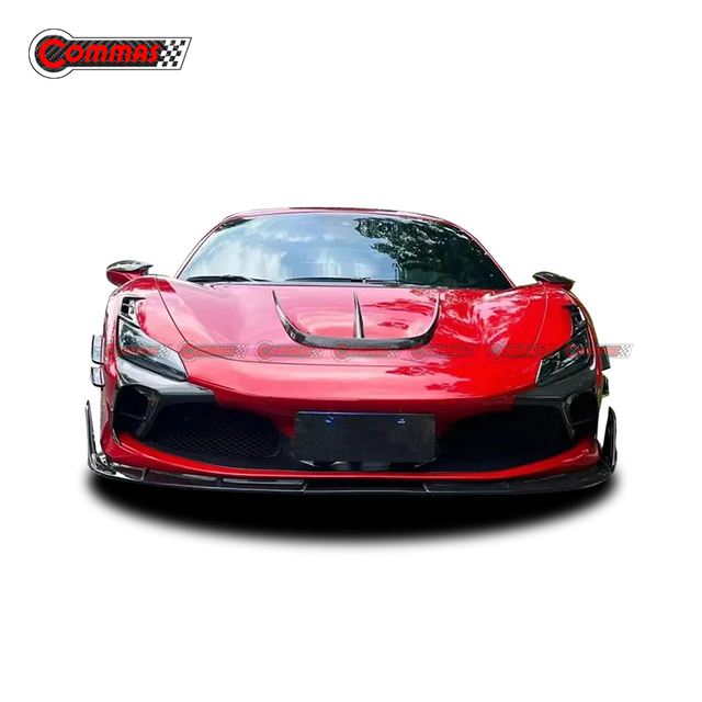 Guarnições da tampa do motor em fibra de carbono estilo Mansory para Ferrari F8