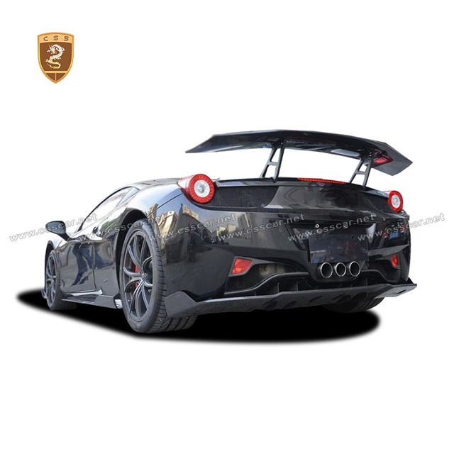 Spoiler traseiro de fibra de carbono GT para Ferrari 458