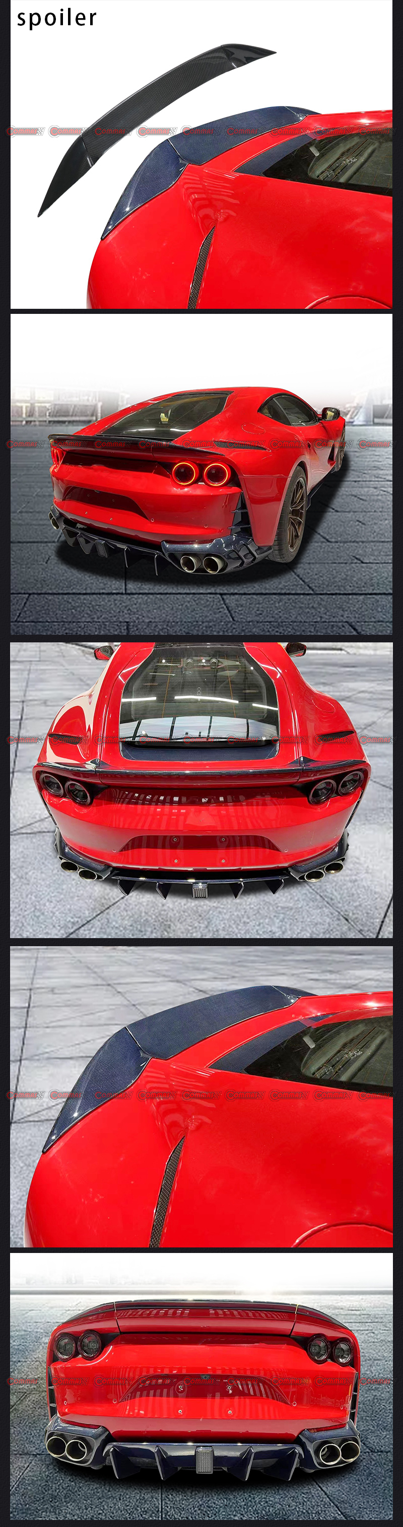 Rabo de pato de asa traseira para Ferrari 812