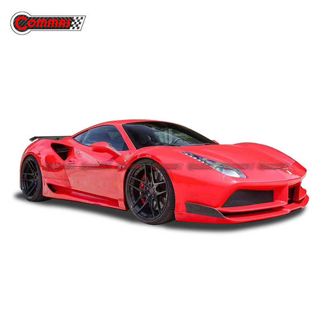 Kit de carroceria de fibra de vidro estilo Novitec para Ferrari 488