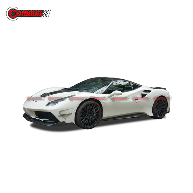 Capa de motor de fibra de vidro de fibra de carbono estilo Misha para Ferrari 488 GTB