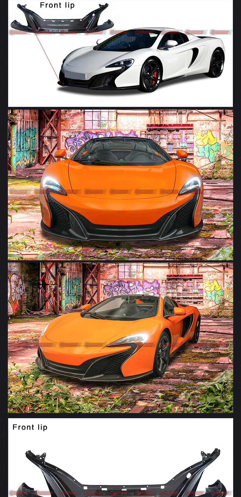 OEM McLaren 650s l&aacute;bio dianteiro
