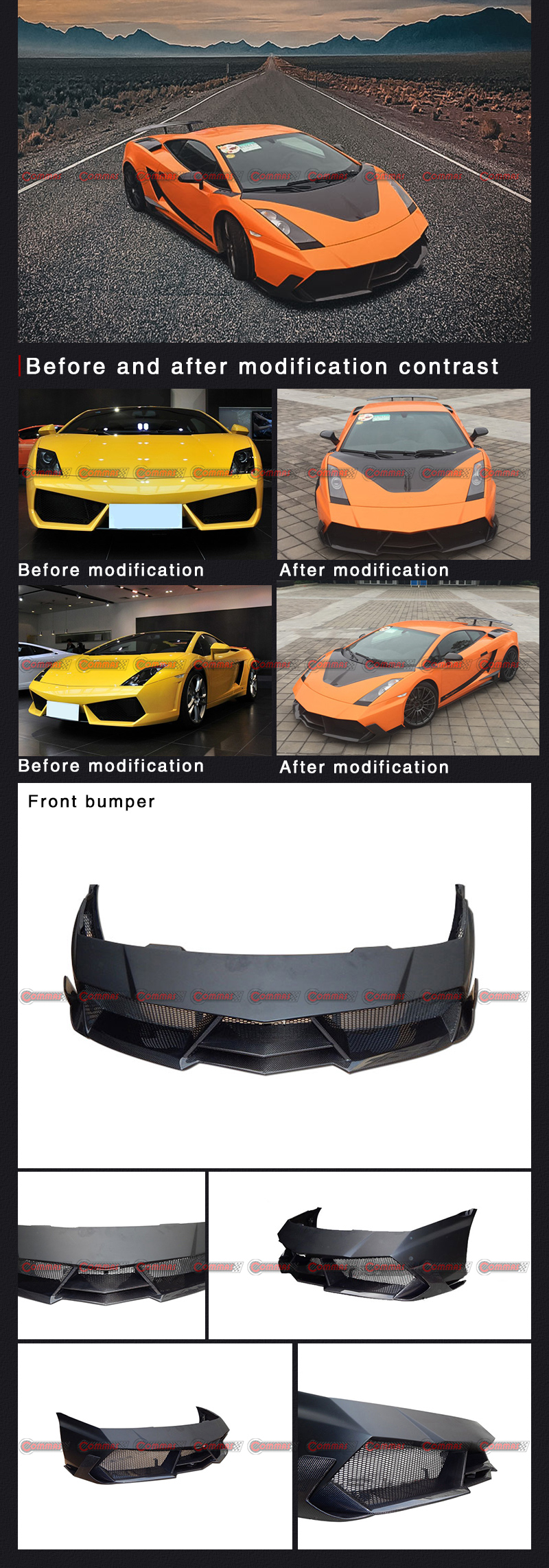 p&aacute;ra-choque dianteiro lambroghini gallardo