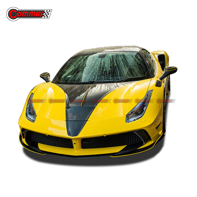 Kit de corpo de fibra de vidro de fibra de carbono estilo Mansory para Ferrari 488