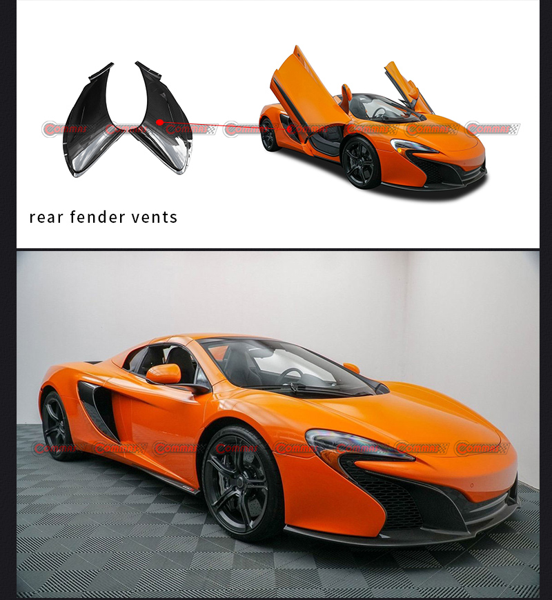 lado da ventila&ccedil;&atilde;o do para-lama mclaren 650s