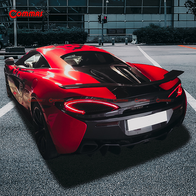 Spoiler traseiro de fibra de carbono estilo Novitec para Mclaren 540S 570S 570GT