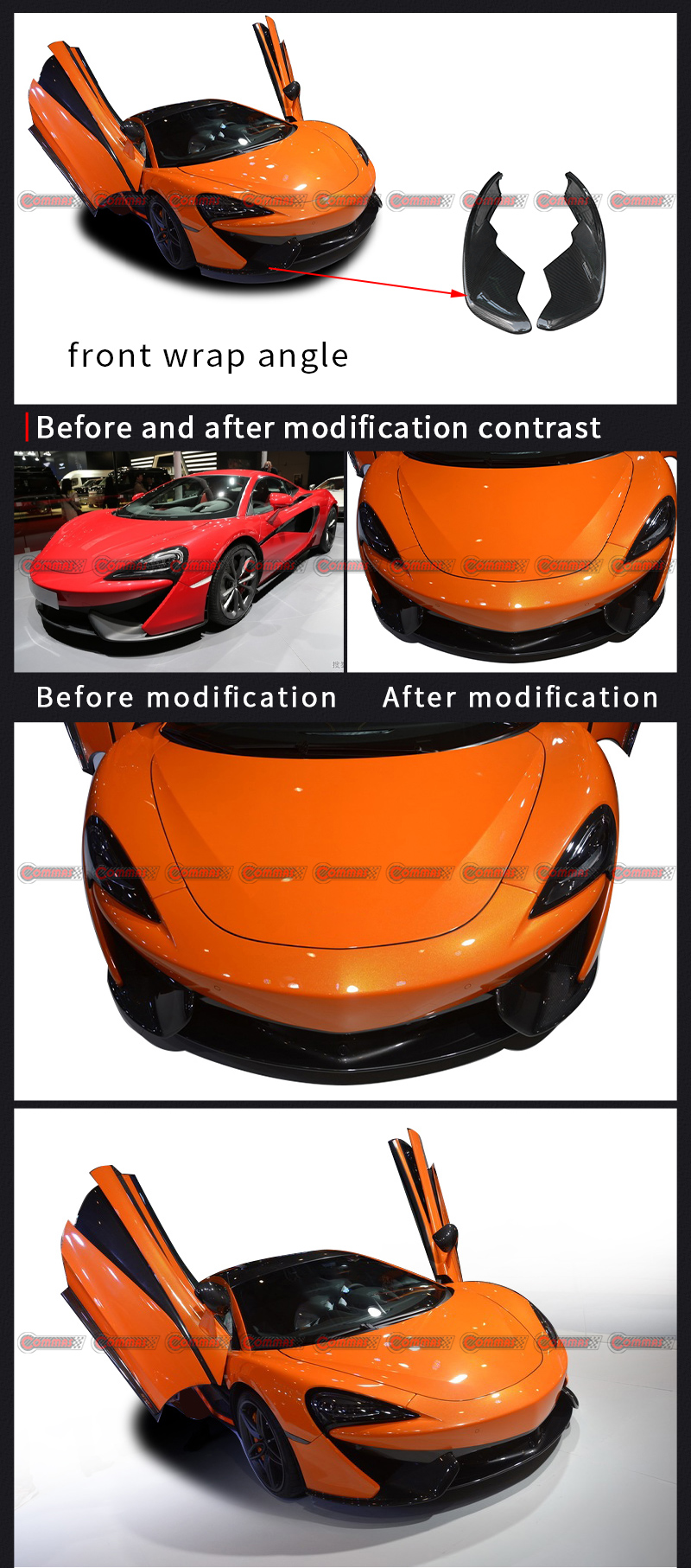 &Acirc;ngulo de envolt&oacute;rio do para-choque dianteiro