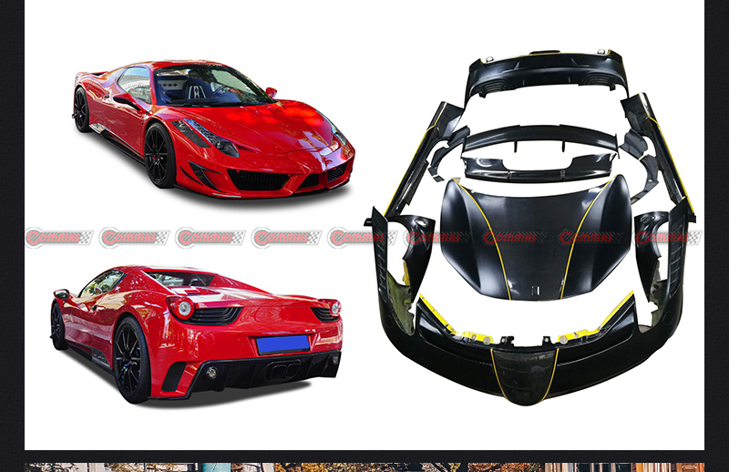 kit de carroceria estilo mansory para ferrari 458