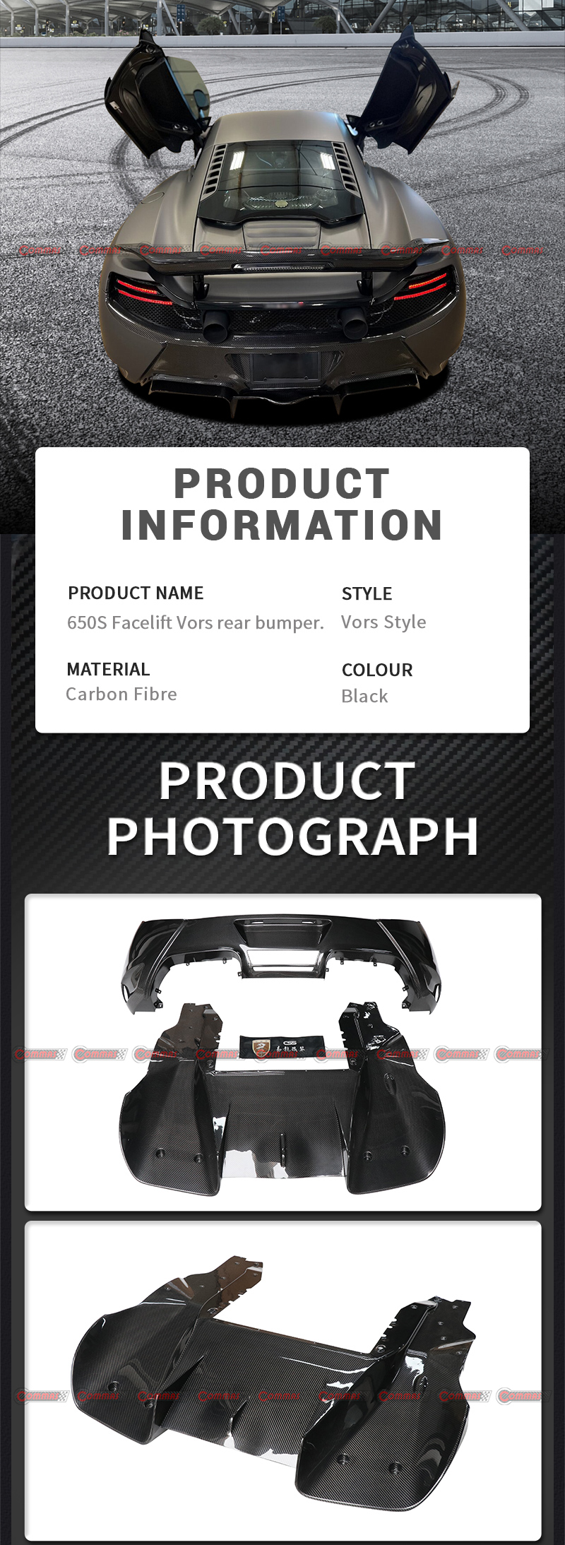 vorsteiner mclaren mp4 650s difusor traseiro