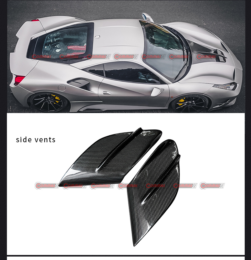 ferrari 488 aberturas laterais