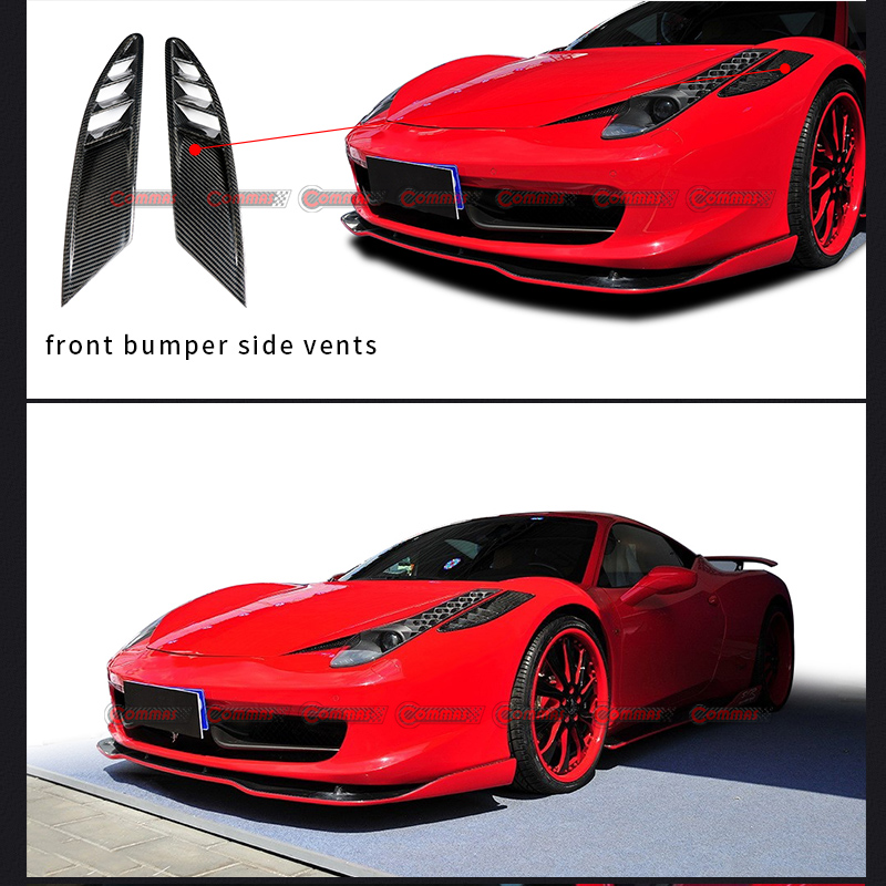 ferrari 458 ventila&ccedil;&atilde;o lateral do p&aacute;ra-choque dianteiro