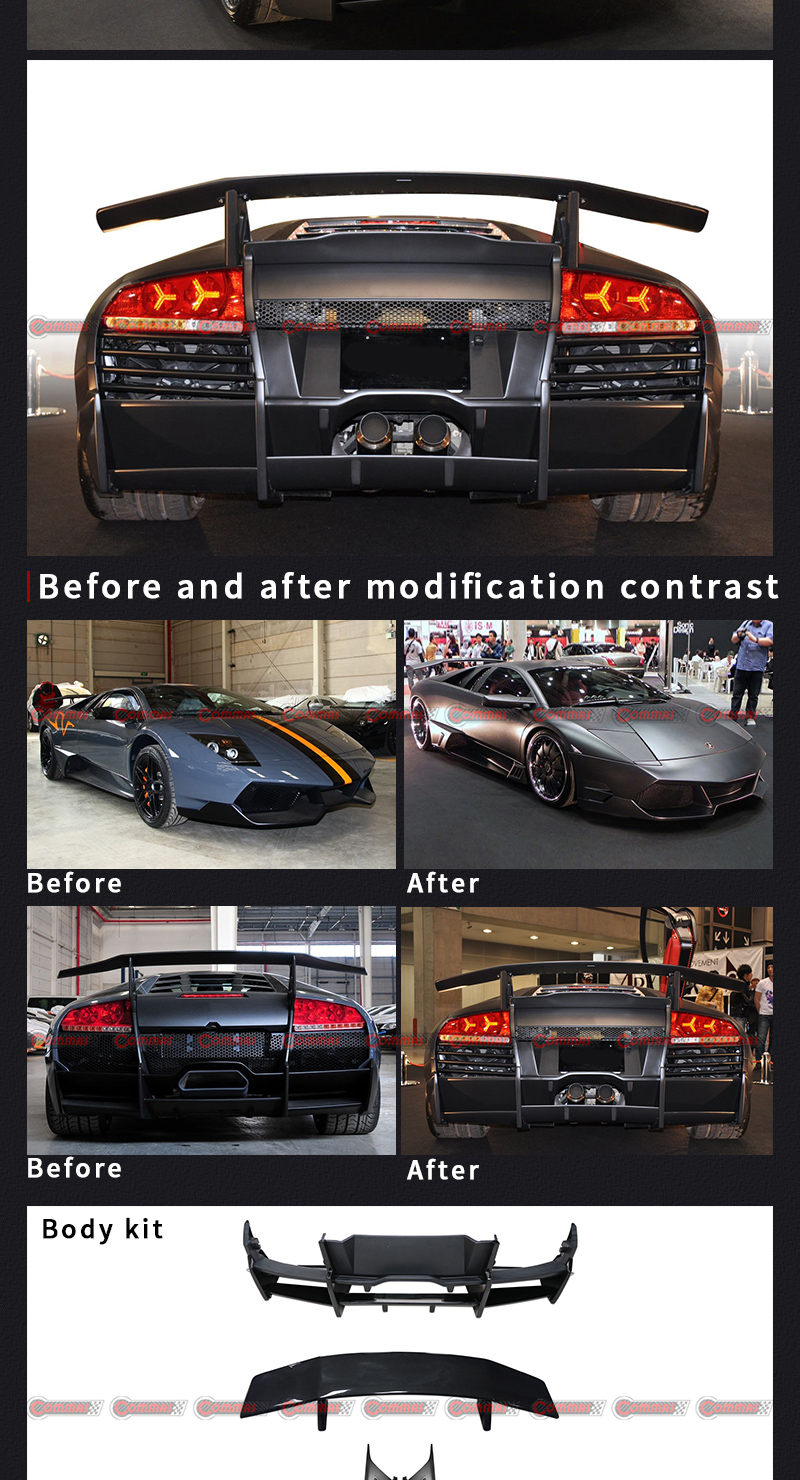 kit de carroceria estilo v&eacute;u lambroghini mercielago