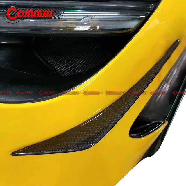 Fibra de carbono pára-choque dianteiro Canards splitter aletas para Mclaren 720S