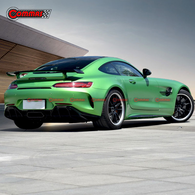 Difusor de lábio traseiro em fibra de carbono estilo GTR para Mercedes Benz AMG GT GTS