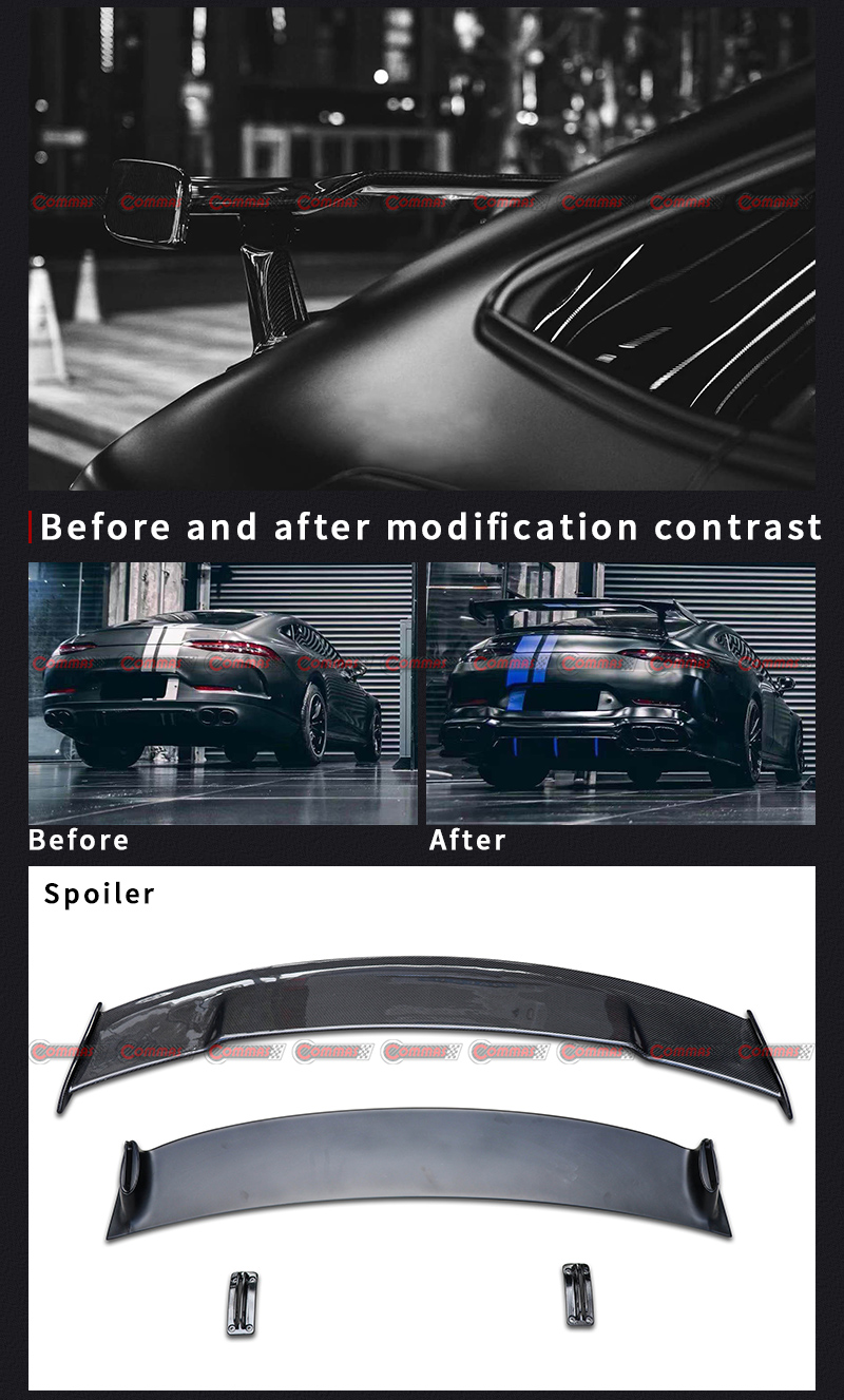 spoiler traseiro estilo gtr mercedes benz amg gt