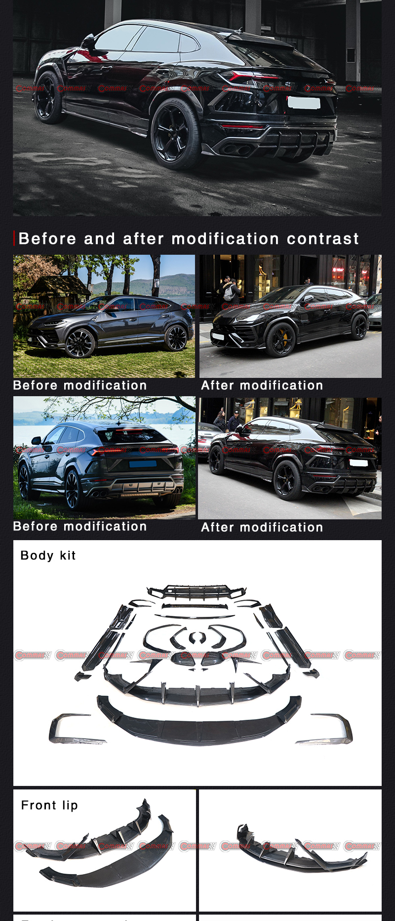 Bodykit estilo topcar para lambroghini urus