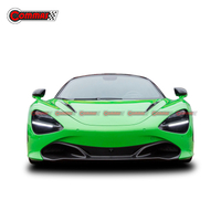 Guarnição das saídas de ventilação do capô de entrada de ar do motor de fibra de carbono para Mclaren 720S