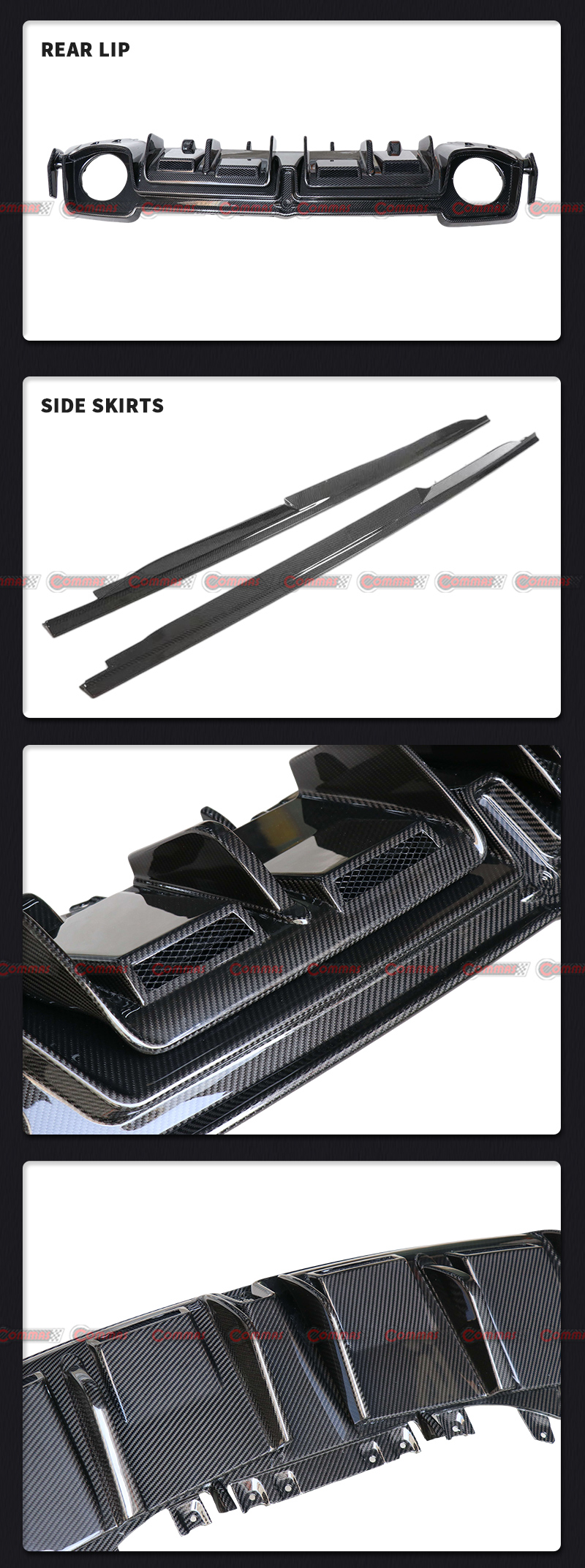 Kit de carroceria em fibra de carbono Audi R8