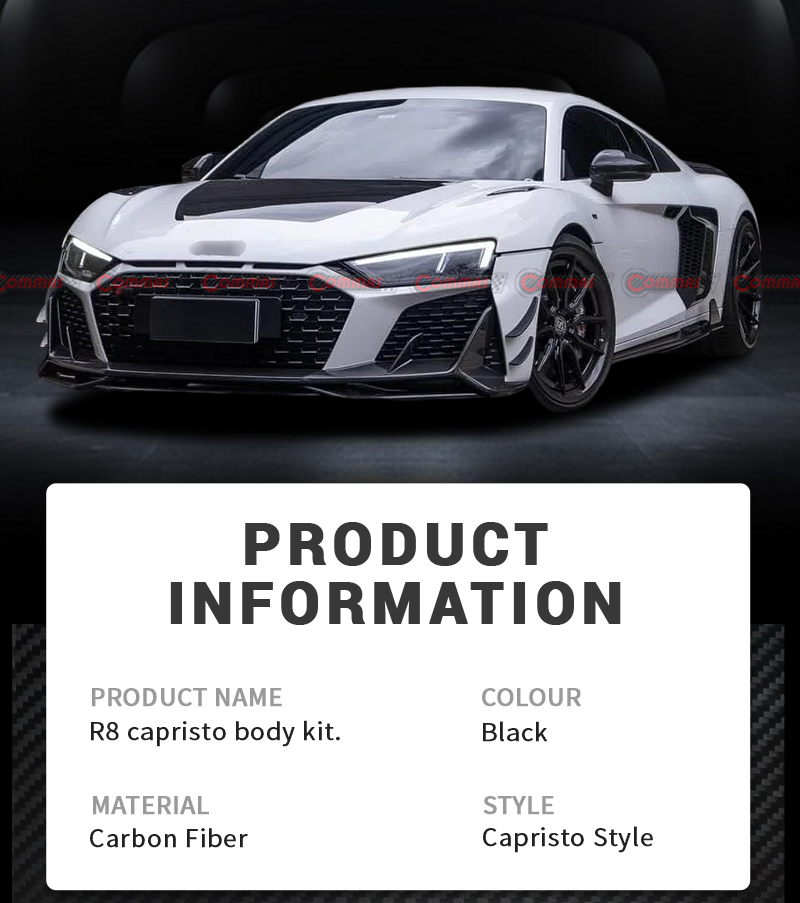 Kit de carroceria em fibra de carbono Audi R8