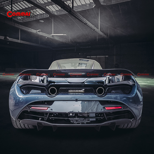 Asa traseira de spoiler de rabo de pato de fibra de carbono estilo OEM para Mclaren 720S