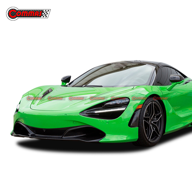 Guarnição das saídas de ventilação do capô de entrada de ar do motor de fibra de carbono para Mclaren 720S