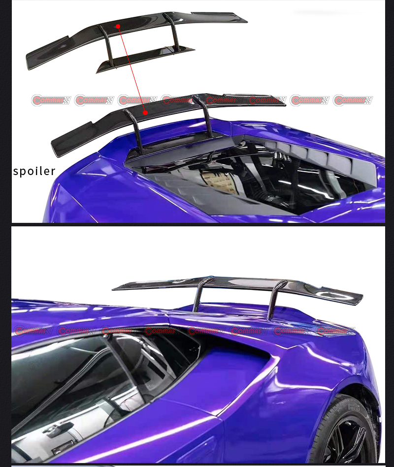 Asa traseira de fibra de carbono seca Lamborghini Huracan Lp610