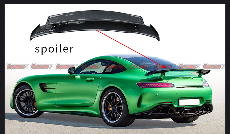 spoiler traseiro estilo gtr mercedes benz amg gt