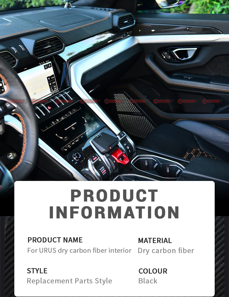 lambroghini urus acabamentos internos de reposi&ccedil;&atilde;o