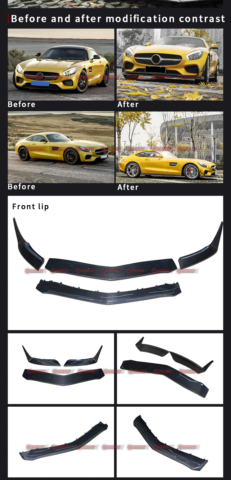 l&aacute;bio dianteiro rz para mercedes benz amg gt