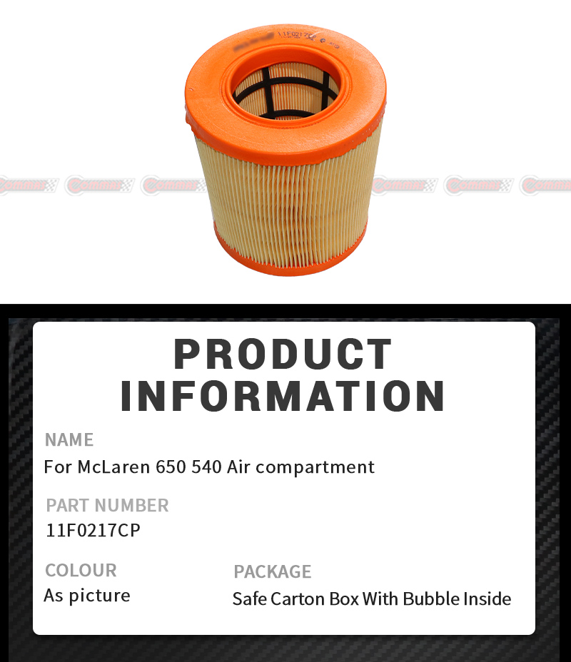 Novo compartimento de ar OEM Mclaren 650S 540C