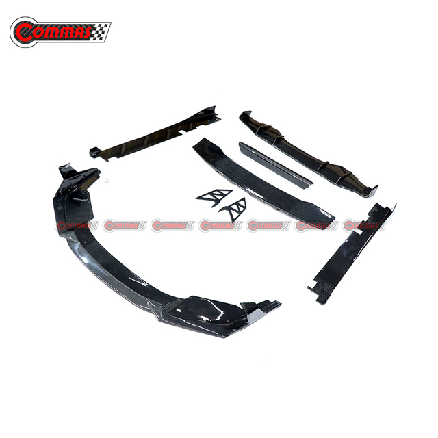 Dmc estilo fibra de carbono frente lateral lábio traseiro difusor saias laterais kit corpo para lamborghini huracan lp610 lp580
