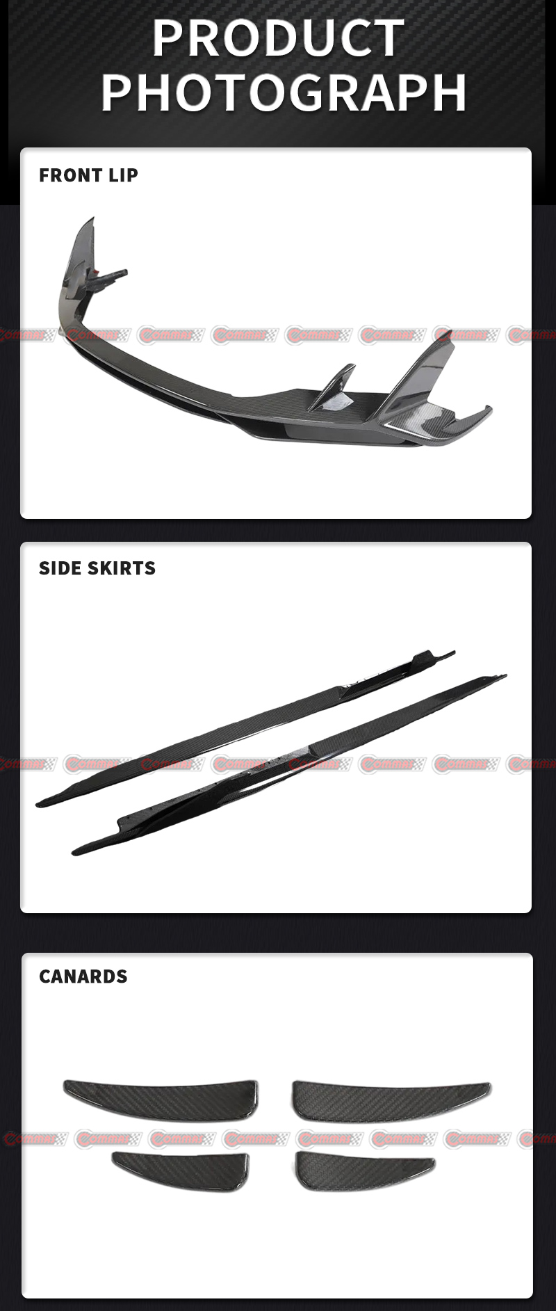 Kit de carroceria em fibra de carbono Audi R8