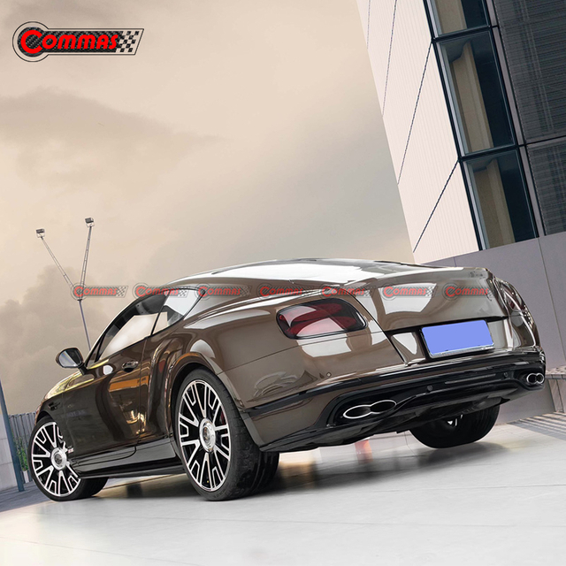 Lábio difusor traseiro estilo V8S de fibra de carbono 3k para Bentley Continental GT 2015-2017