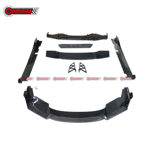 Dmc estilo fibra de carbono frente lateral lábio traseiro difusor saias laterais kit corpo para lamborghini huracan lp610 lp580